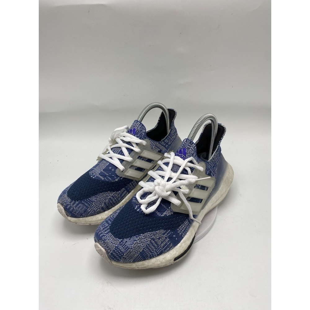 Adidas Shoes Women Size 5.5  Ultraboost 21 Blue Athletic Running 4125 - Picture 4 of 14